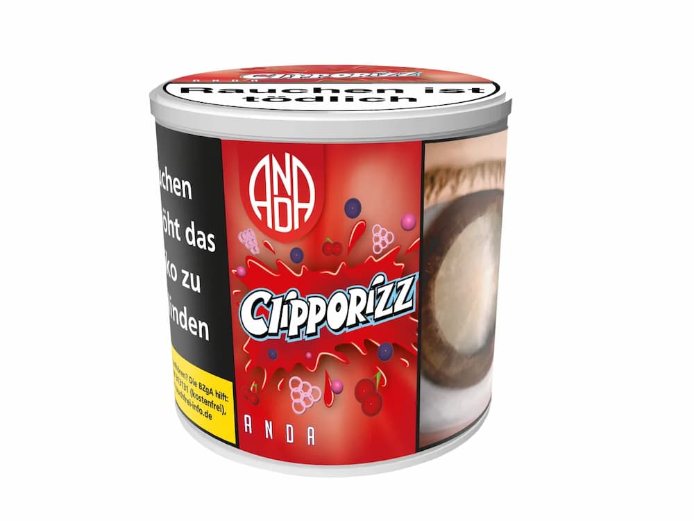 Anda Shisha Tabak Clipporizz 200g Dose Rote Beeren Icecreme