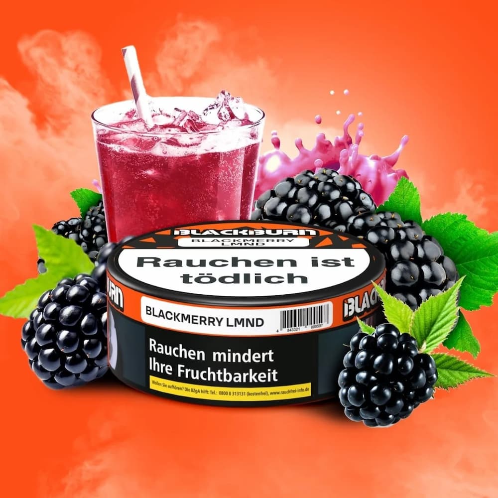 Blackburn Shisha Dose für tabak mit Schrift Blackmerry Lmnd