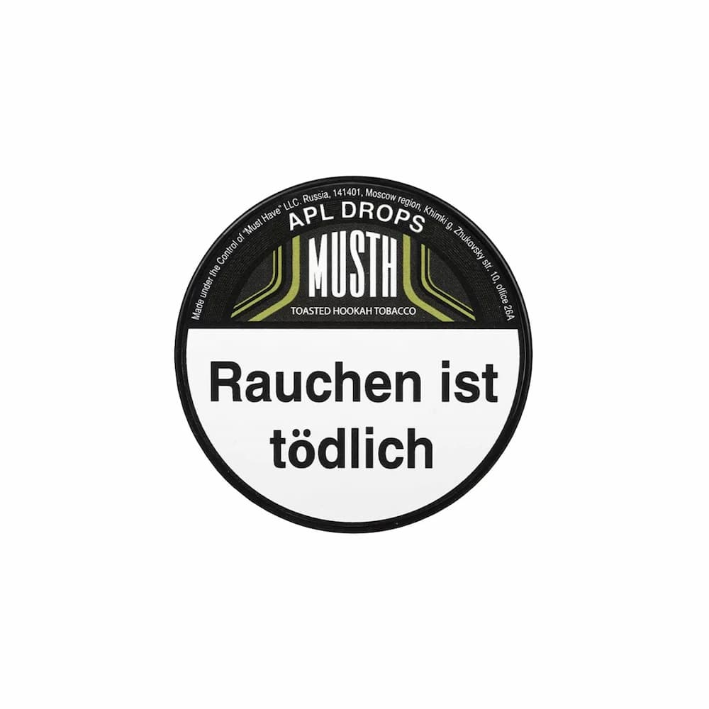 Musth Apl Drops Shisha Dose 125g Apfel Geschmack