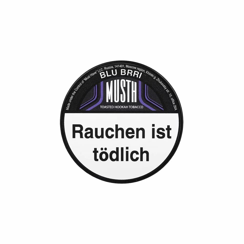 MustH Blu Brri 125g Shisha Dose Blaubeere