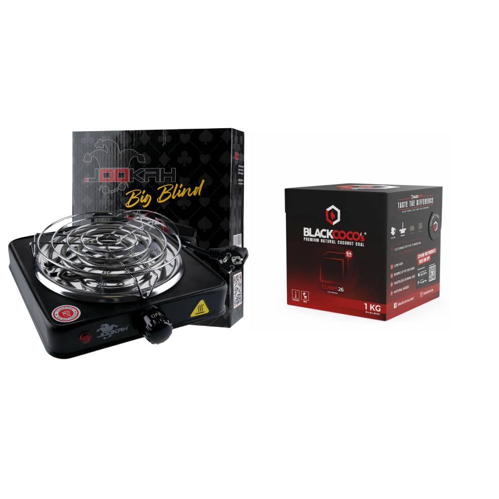 Jookah Kohleanzünder 1000W + 1 kg Black Cocos Kohle