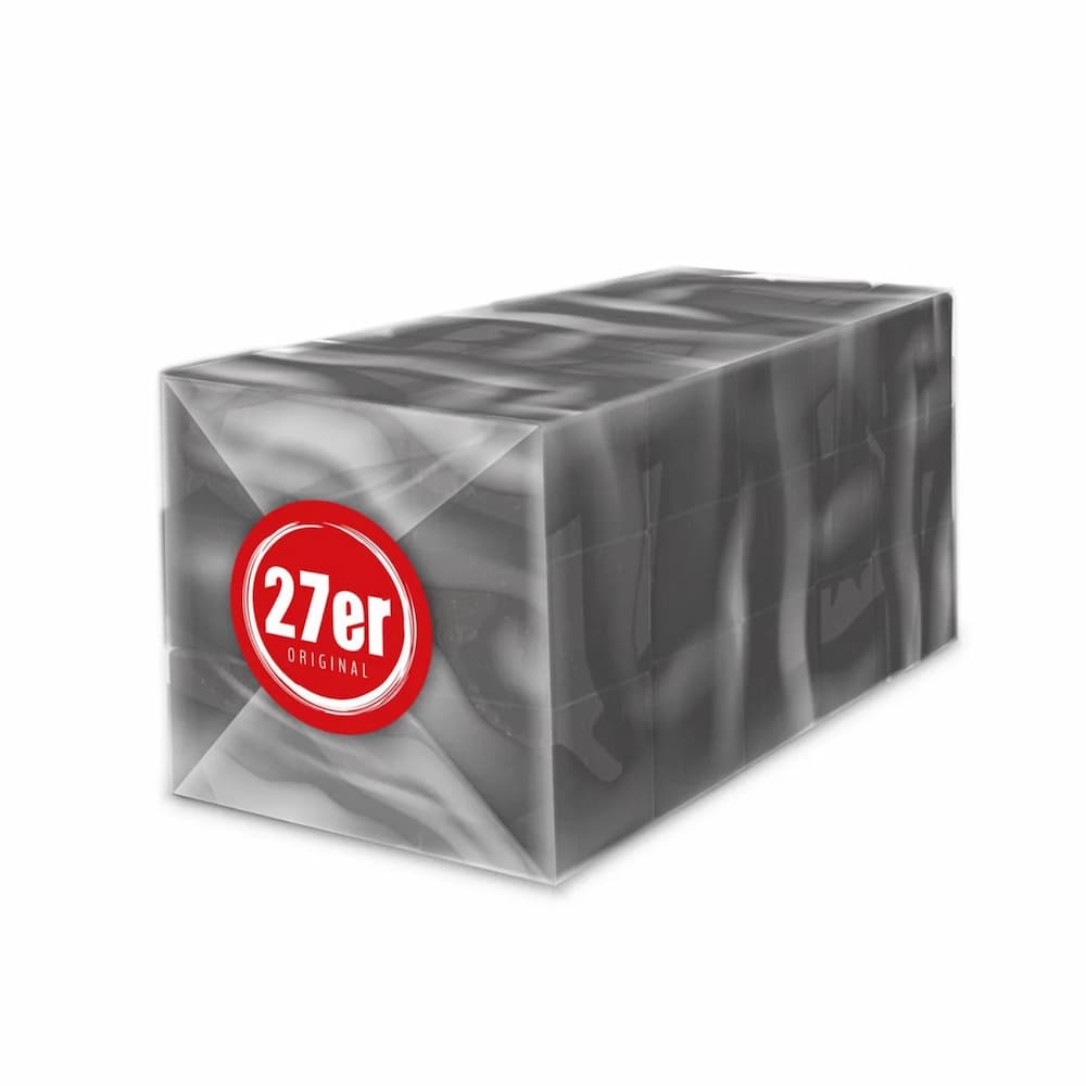 Vennokah 27er Shisha-Kohle 1kg – Naturkohle aus Kokosnuss, 27 mm Würfel, langanhaltend, geruchsneutral, hochwertige Shisha-Kohle.