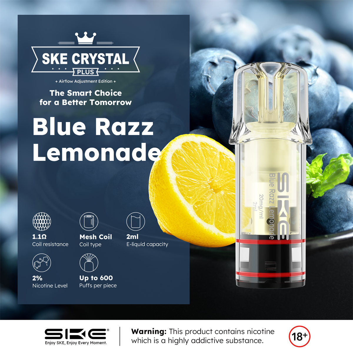 Crystal Plus Pod Blue Razz Lemonade