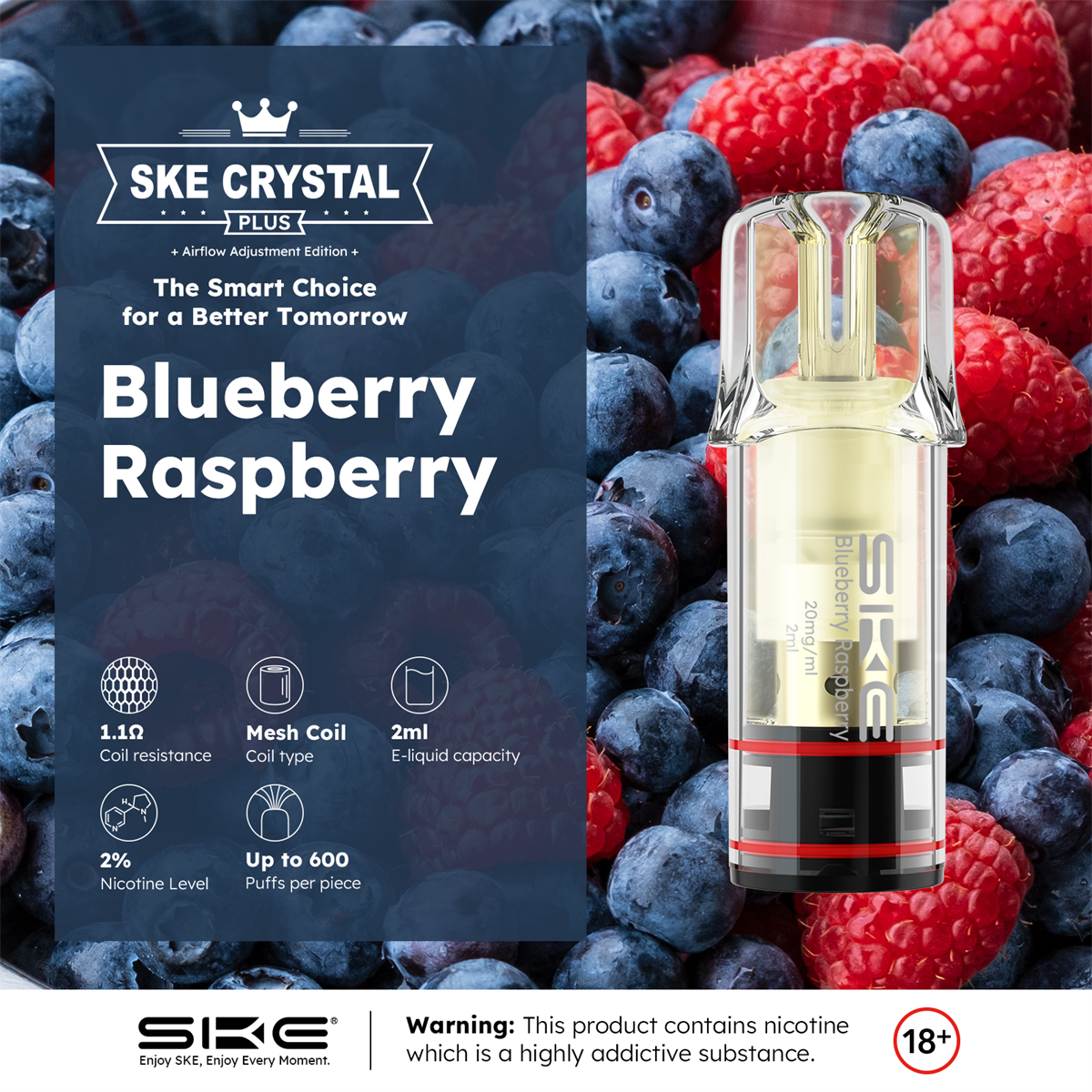 Crystal Plus Pod Blueberry Raspberry