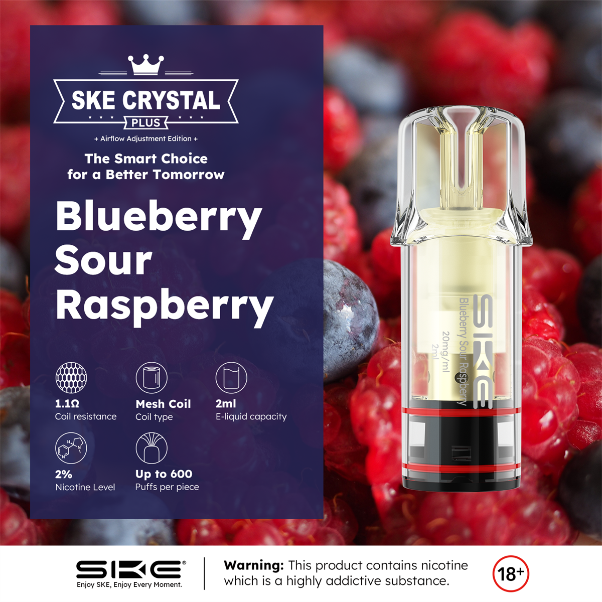 Crystal Plus Pod Blueberry Sour Raspberry