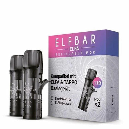 Elfa - PODS - Refillable Pods 2stk - 1,1 Ohm - Leerpod - Puzzles Shisha Online Shop