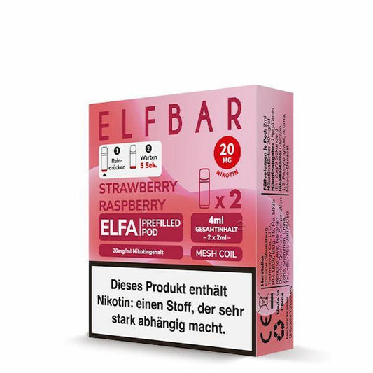 Elfbar - ELFA Pod - Strawberry Raspberry - Puzzles Shisha Online Shop