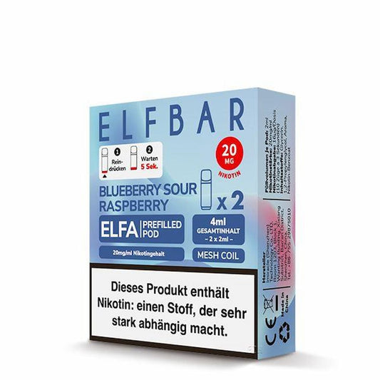 Elfbar - ELFA Pod - Blueberry Sour Raspberry - Puzzles Shisha Online Shop