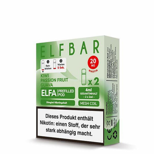 Elfbar - ELFA Pod - Kiwi Passion Fruit Guava - Puzzles Shisha Online Shop