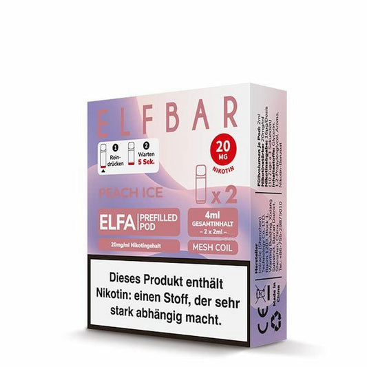 Elfbar - ELFA Pod - Peach Ice - Puzzles Shisha Online Shop