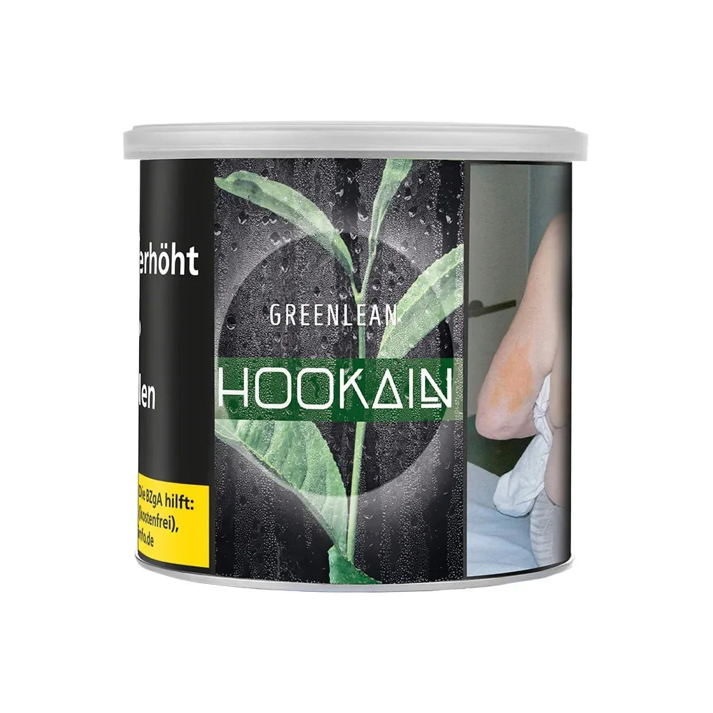 Hookain Green Lean 200g Shisha Tabak – Dose mit Limettengeschmack – spritzig-frischer Zitrus Shisha Tabak für belebende Sessions
