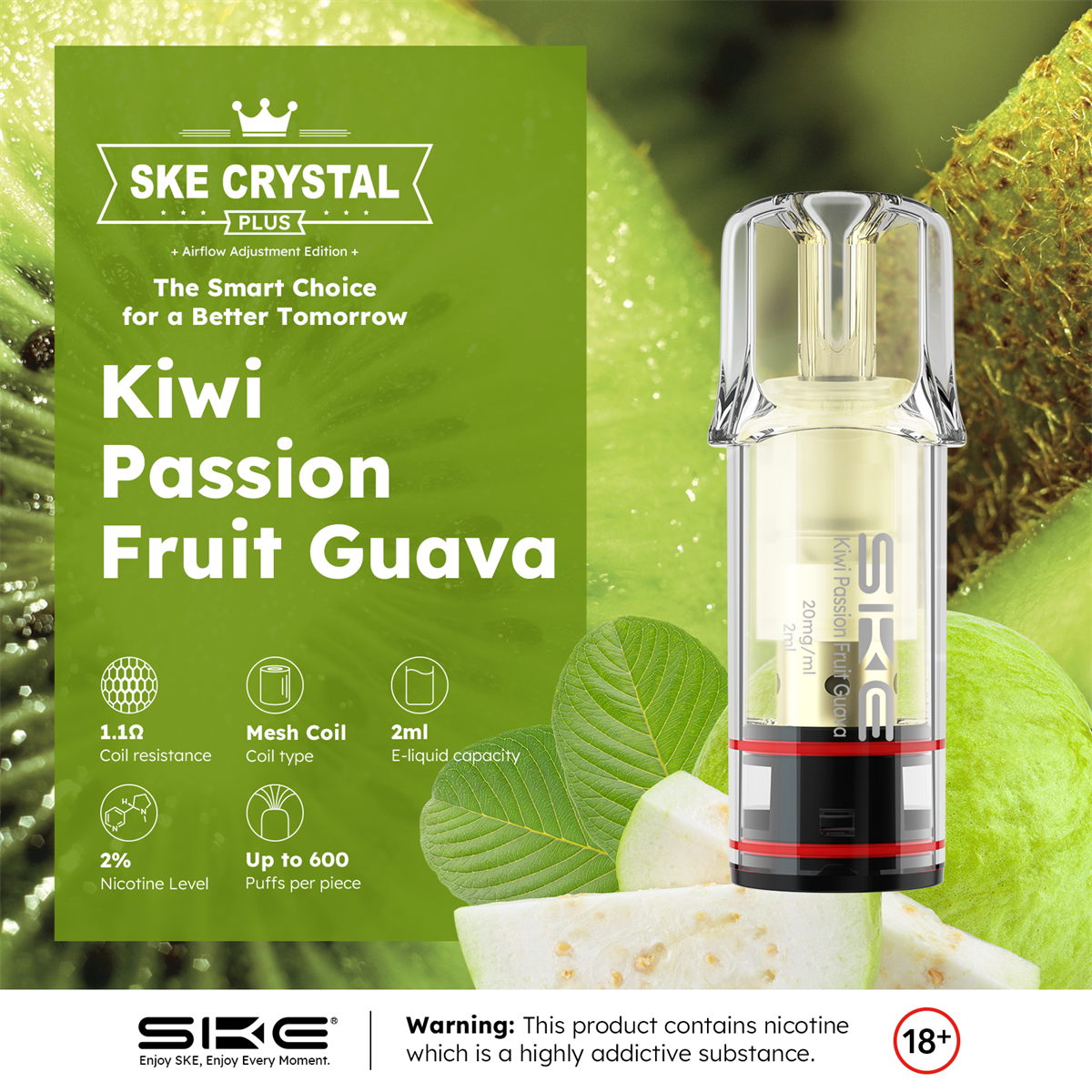 Crystal Plus Pod Kiwi Passionfruit Guava