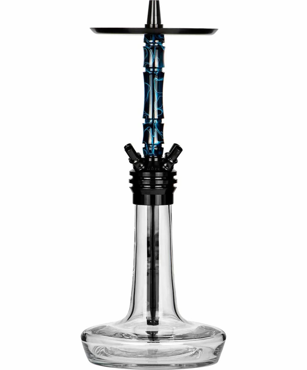 Moze Varity Squad Black - Clear - Wavy Blue Shisha - Puzzles Shisha Online Shop
