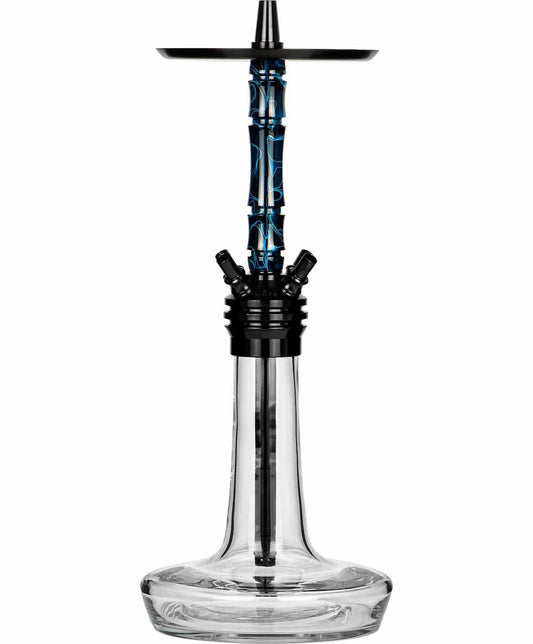 Moze Varity Squad Black - Clear - Wavy Blue Shisha - Puzzles Shisha Online Shop