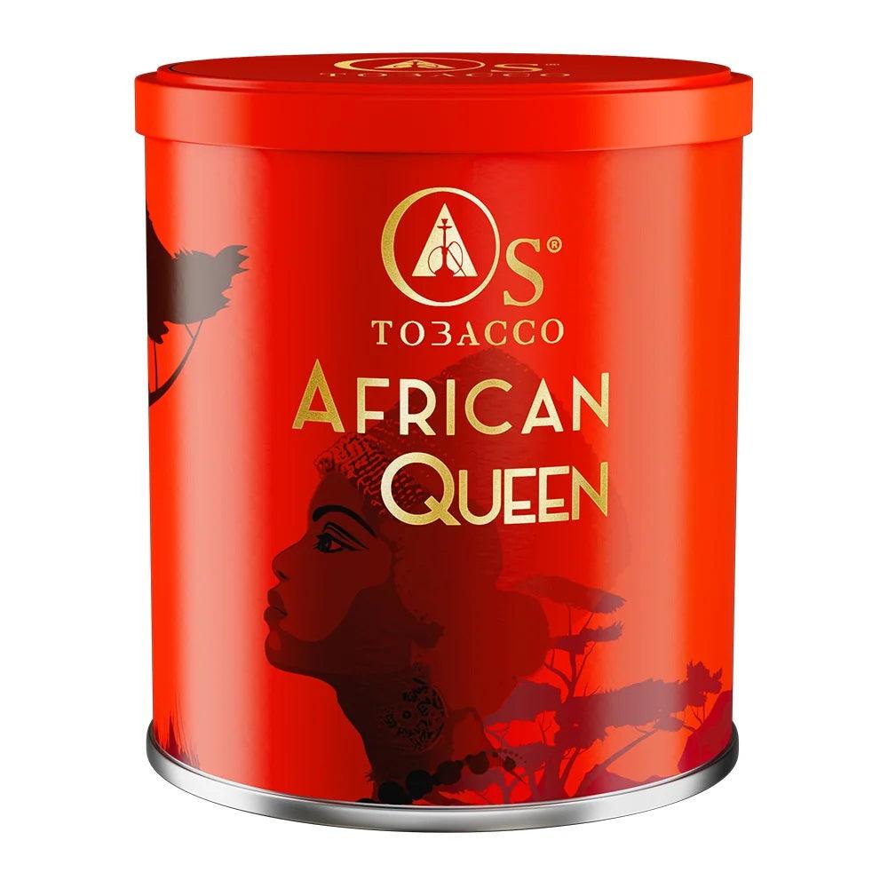Os Tobacco African Queen 200g Shisha Tabak mit exotischem Fruchtmix aus 18 verschiedenen Früchten, tropischer Geschmack mit Pfirsich, Beeren, Zitrusfrüchten, hochwertiger Tabak für intensiven und weichen Rauchgenuss, ideal für fruchtige Shisha-Sessions, bunte Verpackung, aromatischer Shisha-Tabak für abwechslungsreiche Geschmackserlebnisse