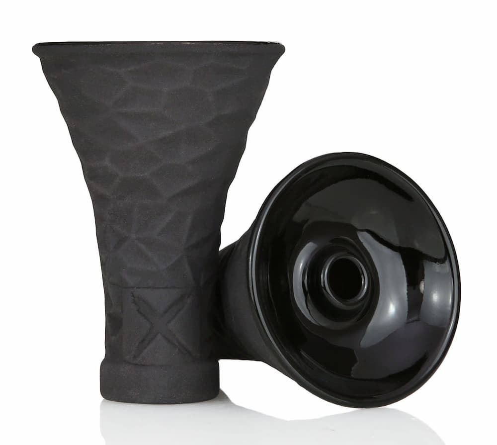 Polygon Phunnel – Black Shisha-Kopf: Schwarzer Phunnel mit kantigem Polygon-Design, ideal für intensiven Geschmack und sauberen Rauchgenuss