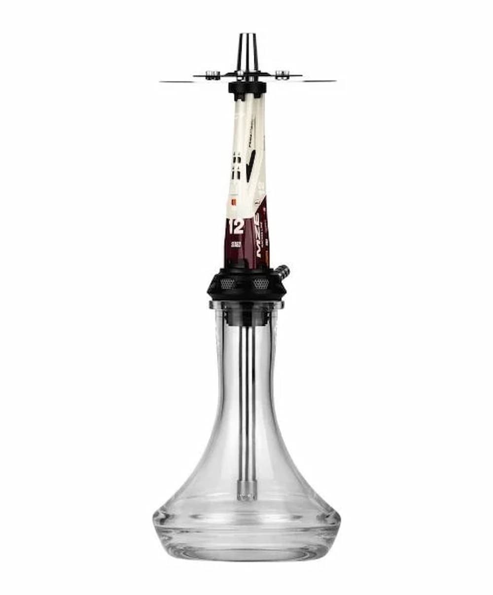 Amotion Valve GT12 Shisha – Rennsport-inspiriertes Design, 52 cm hoch, mit Aluminium, Edelstahl und Glas, innovatives Blow-Off-System.