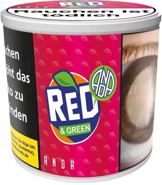 Anda Shisha Tabak 200g Red Green Dose Kiwi Erdbeere