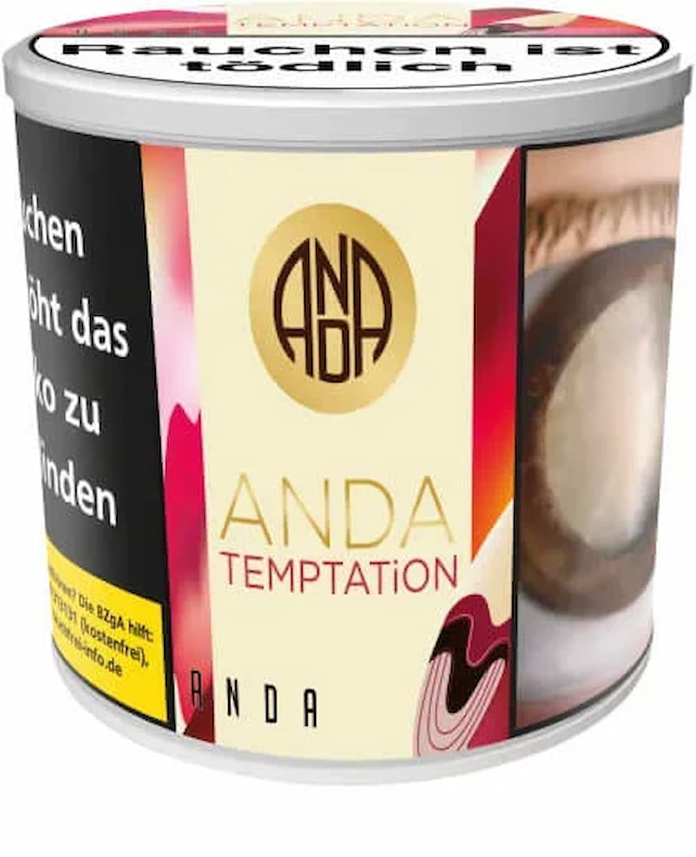 Anda Shisha Tabak Temtation 200g Dose – Fruchtmix Weiße Schokolade Eis Geschmack