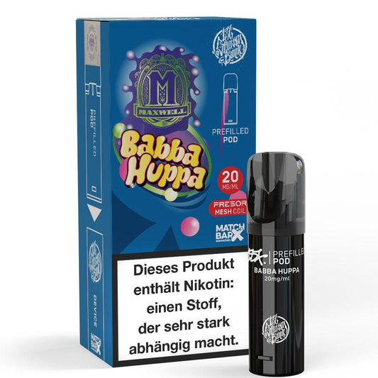 Babba Huppa Geschmack: Kaugummi Blaubeere und Himbeere