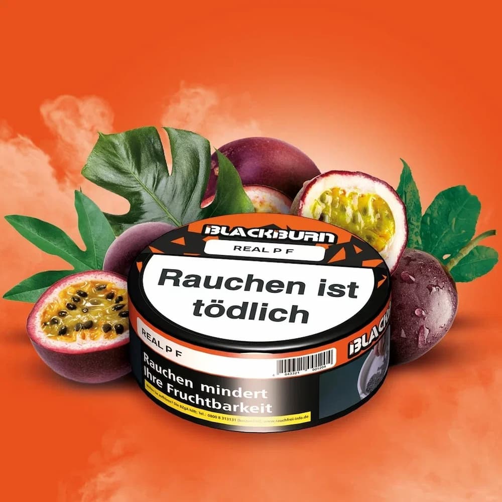 Blackburn Shisha Tabak Real Pf Passionfrucht Shisha Dose