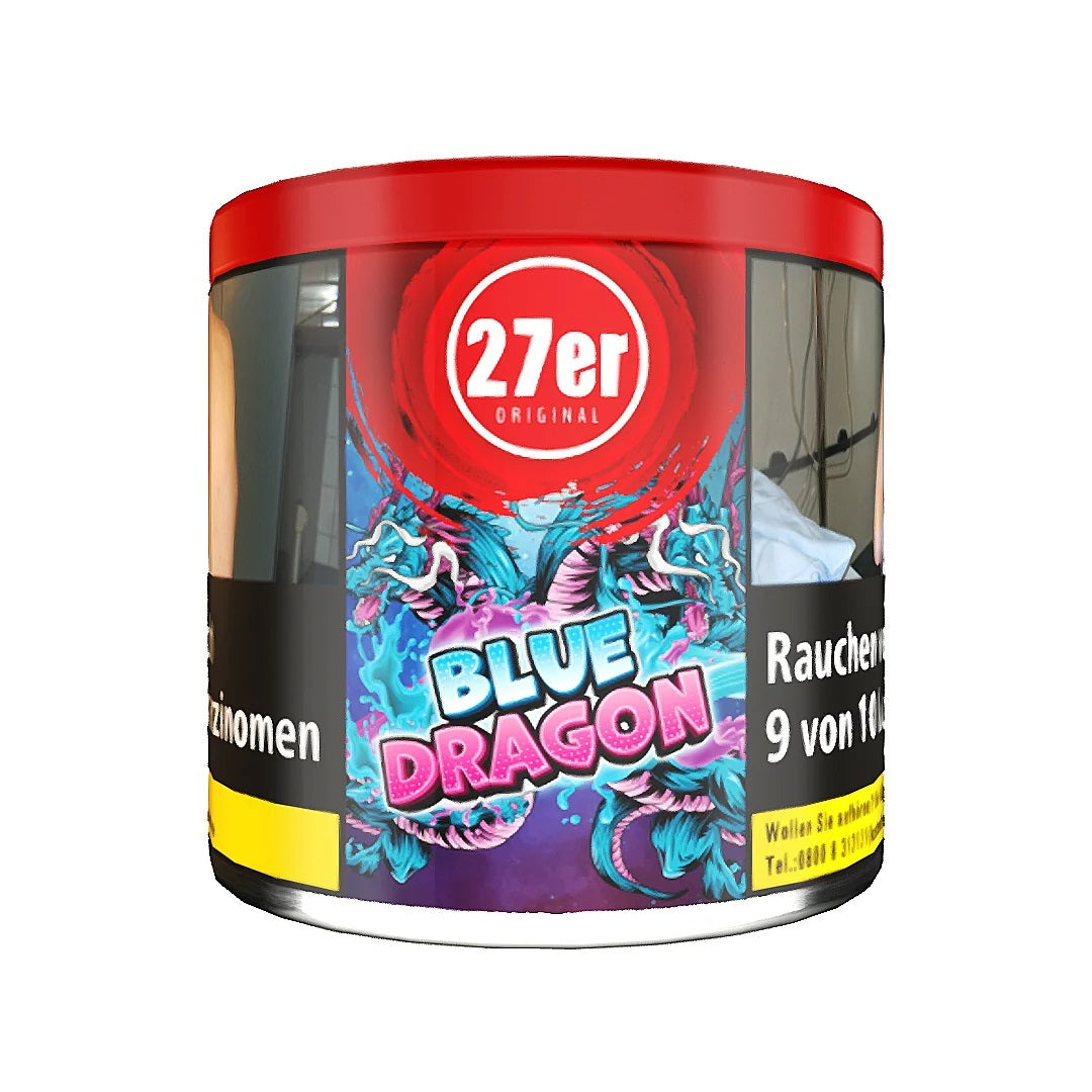 27er Original Tabak Blue Dragon. Geschmack: Blaubeere Drachenfrucht