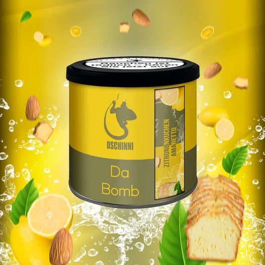 Dschinni Tabak DaBomb 200g - Zitronenkuchen Shisha Tabak mit süßem Zitronengeschmack