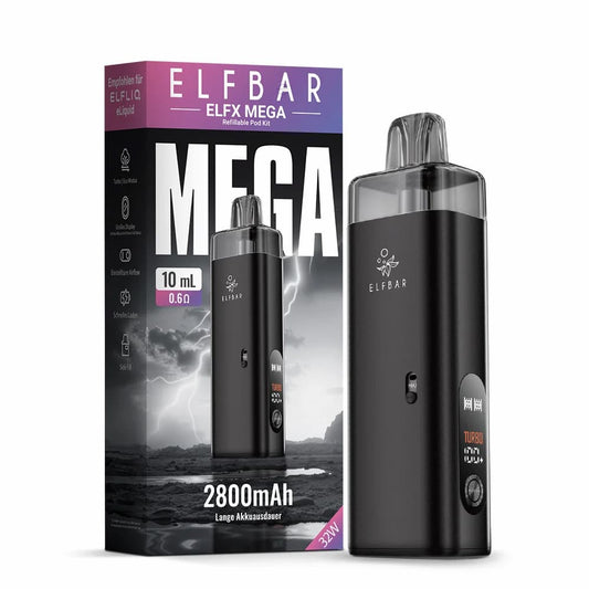 ELFBAR ELFX Mega Kit Black | 2800mAh Akku 32W Power