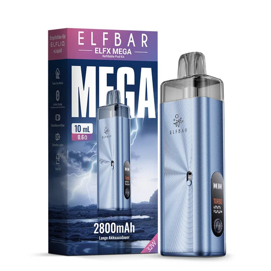 ELFBAR ELFX Mega Kit Cyan | 2800mAh Akku 32W Power