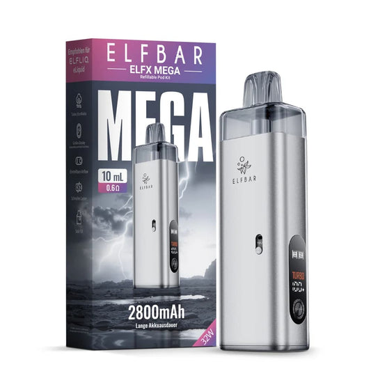 ELFBAR ELFX Mega Kit Silver | 2800mAh Akku 32W Power