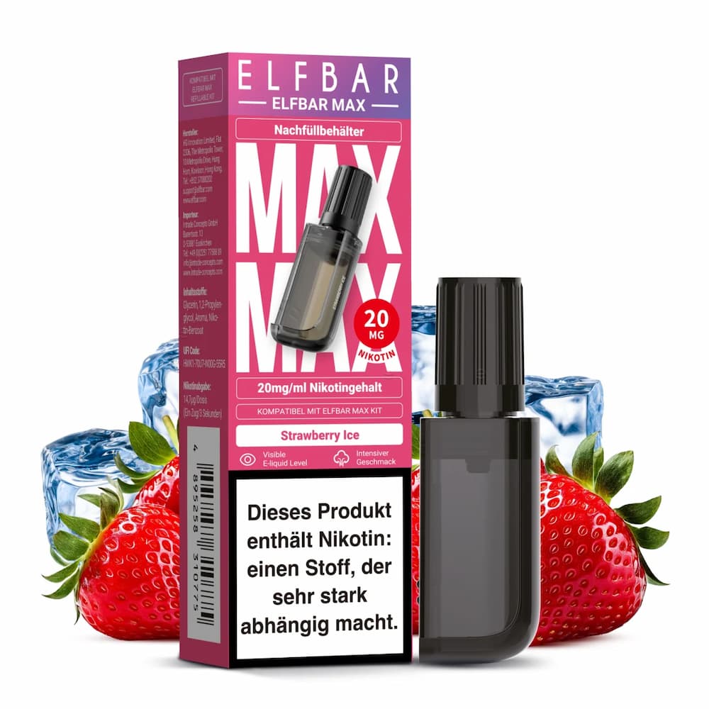 Elfbar Max Refill Container Erdbeere Ice