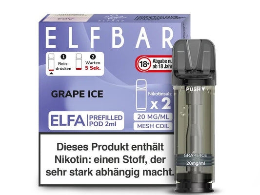 Elfbar - ELFA Pod - Grape Ice - Puzzles Shisha Online Shop