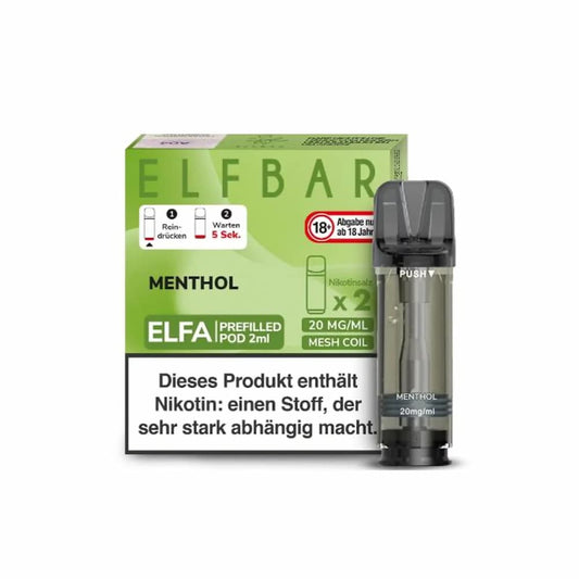 Elfbar ELFA Pod Menthol – 2er Pack mit frischem Menthol-Aroma, je 2ml