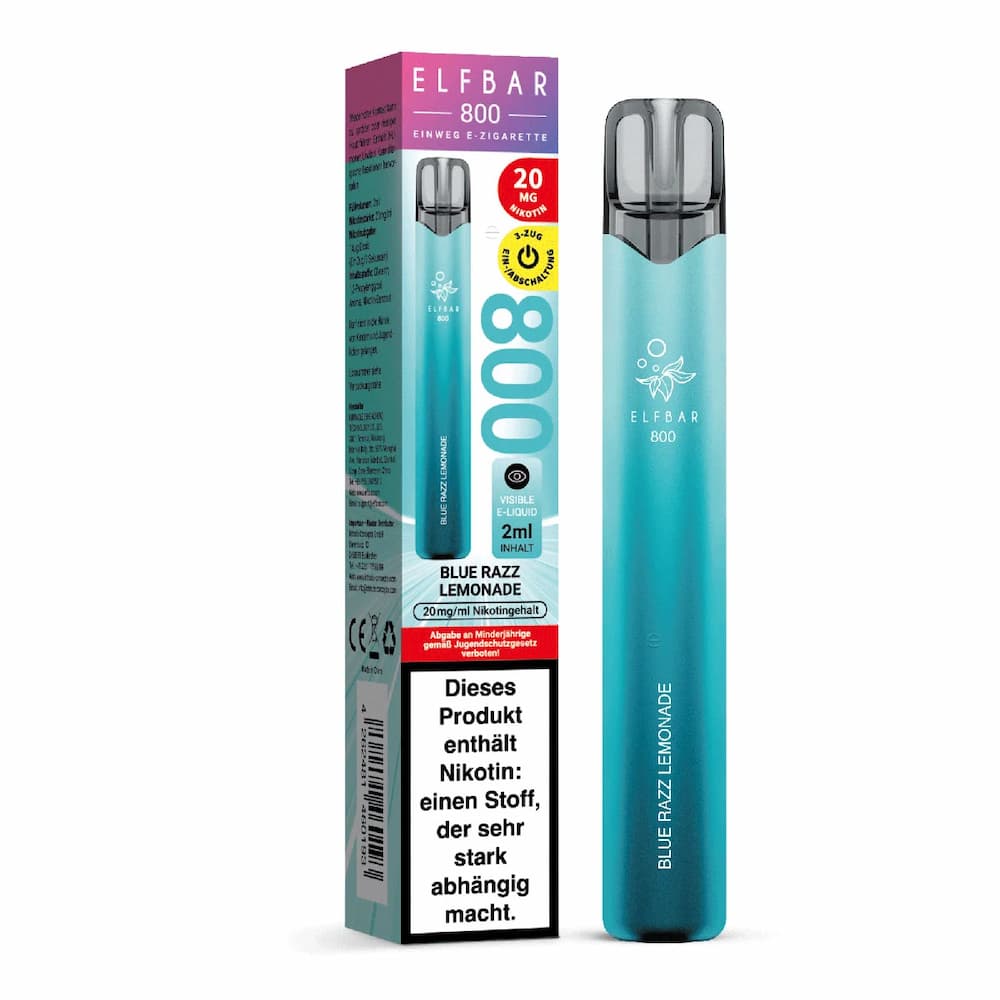 Elfbar 800 Blue Razz Lemonade Einweg E-Zigarette mit Blaubeere und Zitrone