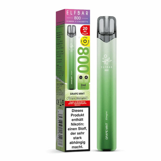 Elfbar 800 Grape Mint Einweg E-Zigarette mit Traube und Minze