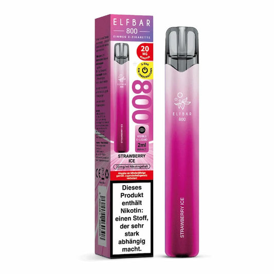 Elfbar 800 Strawberry Ice Einweg E-Zigarette Erdbeere Menthol