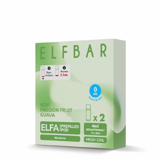 Elfbar - ELFA Pod - Kiwi Passion Fruit Guava nikotinfrei - Puzzles Shisha Online Shop