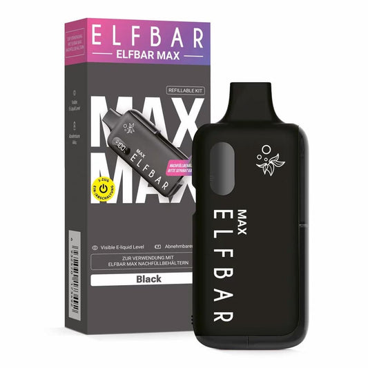 Elfbar Max Akkuträger Black – kompakter Akku für Elfbar Max 10 ml Pods mit 650 mAh