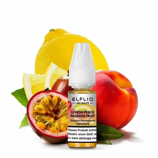 Elfliq By Elfbar - 20mg - Lemon Peach Passionfruit 10ml - Puzzles Shisha Online Shop
