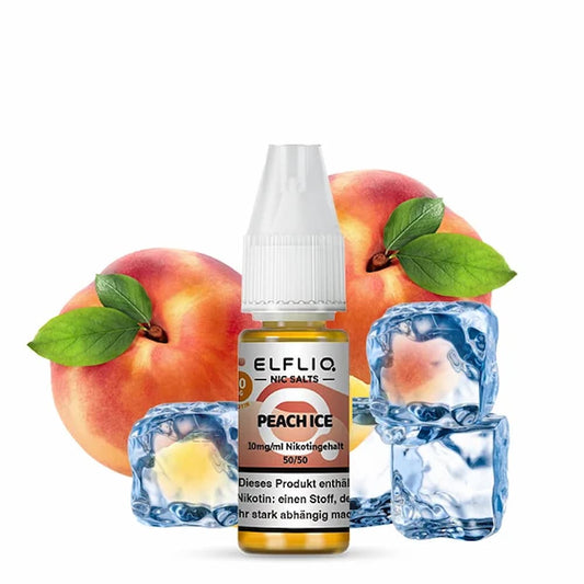 Erlebe mit dem Elfliq Peach Ice ein unverwechselbares Dampferlebnis aus sonnengereiften Pfirsichen und einem erfrischenden Ice-Kick. Dieses Nikotinsalz-Liquid stammt direkt vom Hersteller der beliebten Elfbar Einweg-E-Zigaretten – perfekt für alle, die den Geschmack ihrer Lieblings-Einweggeräte jetzt auch im nachfüllbaren Pod-System genießen wollen.

Mit 20mg/ml Nikotinsalz liefert das Liquid einen schnellen und sanften Nikotinkick, ohne den Hals zu reizen. Die Kombination aus süßem Pfirsich 
