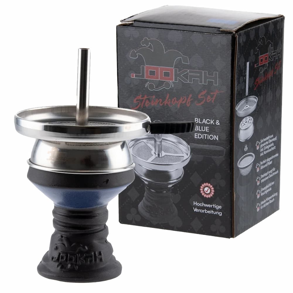 Jookah steinkopf Set in Schwarz Blau
