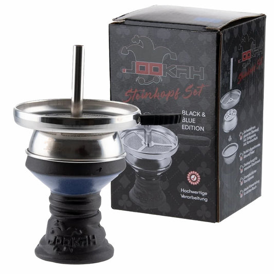Jookah steinkopf Set in Schwarz Blau