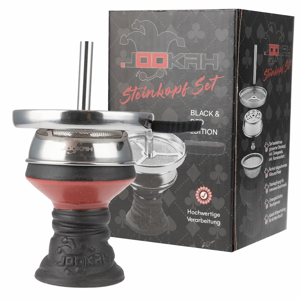 Jookah Steinkopf Set Black Red