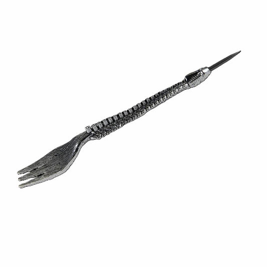 Jookah Draga Black Shisha Tabak Besteck in Silber – ergonomisches, langlebiges Shisha-Tool