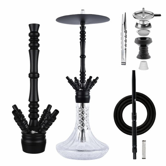 Jookah Alu Shisha Underground L Black 4-Schlauch Set