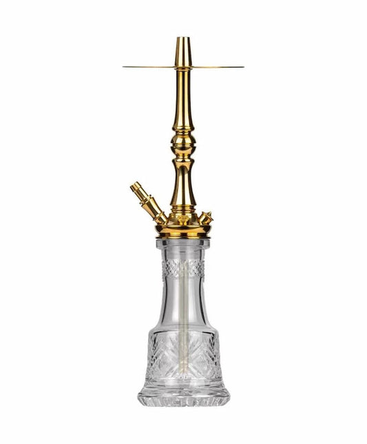 Moze Tradi Shisha aus Edelstahl und Kristallglas – klassische Wasserpfeife mit orientalischem Design