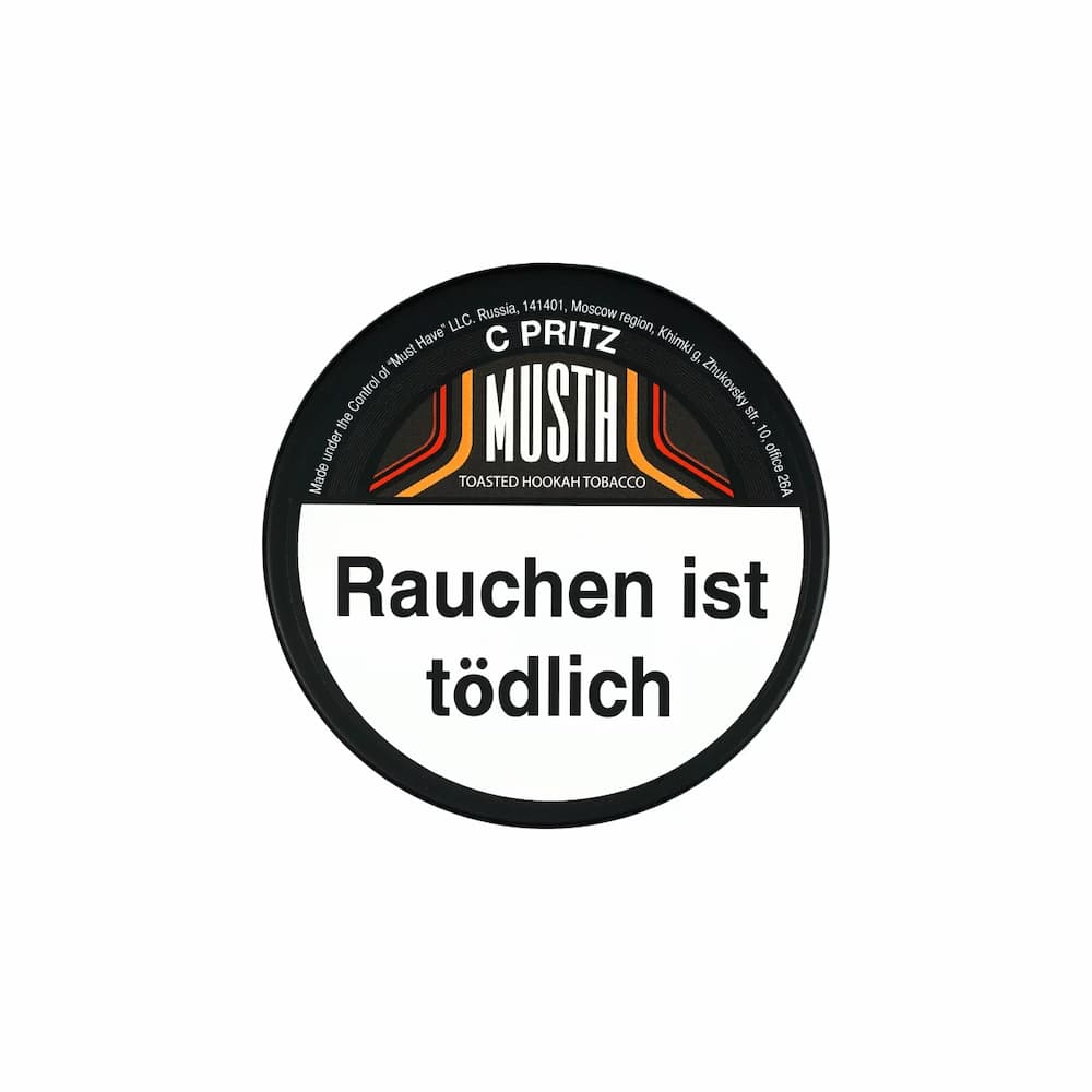 Must H – C Pritz 125g – Fruchtiger Shisha-Tabak mit Beeren, Mandarine und Orange in stylischer Must Have Dose