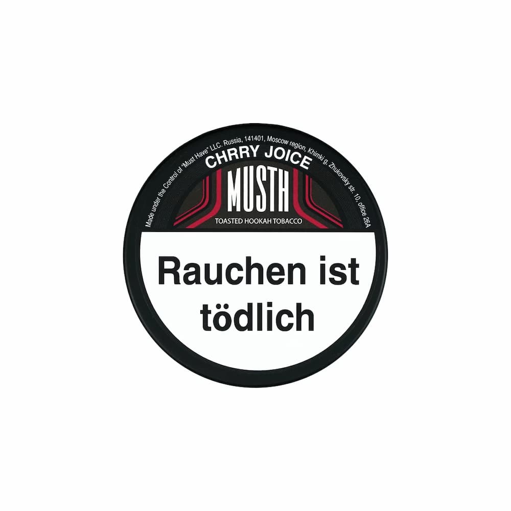 MustH Chhry Joice 125g Shisha-Tabak – Süß-säuerlicher Kirschmix für intensives Raucherlebnis