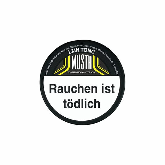 MustH Lmn Tonc 125g Shisha-Tabak – Zitroniger Tonic-Geschmack mit erfrischend-herber Note