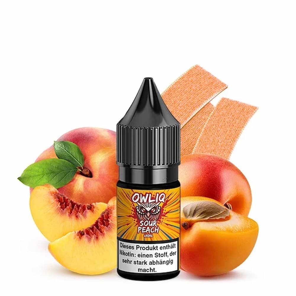OWLIQ Sour Peach Liquid 10ml – Pfirsich mit Sour & Cooling